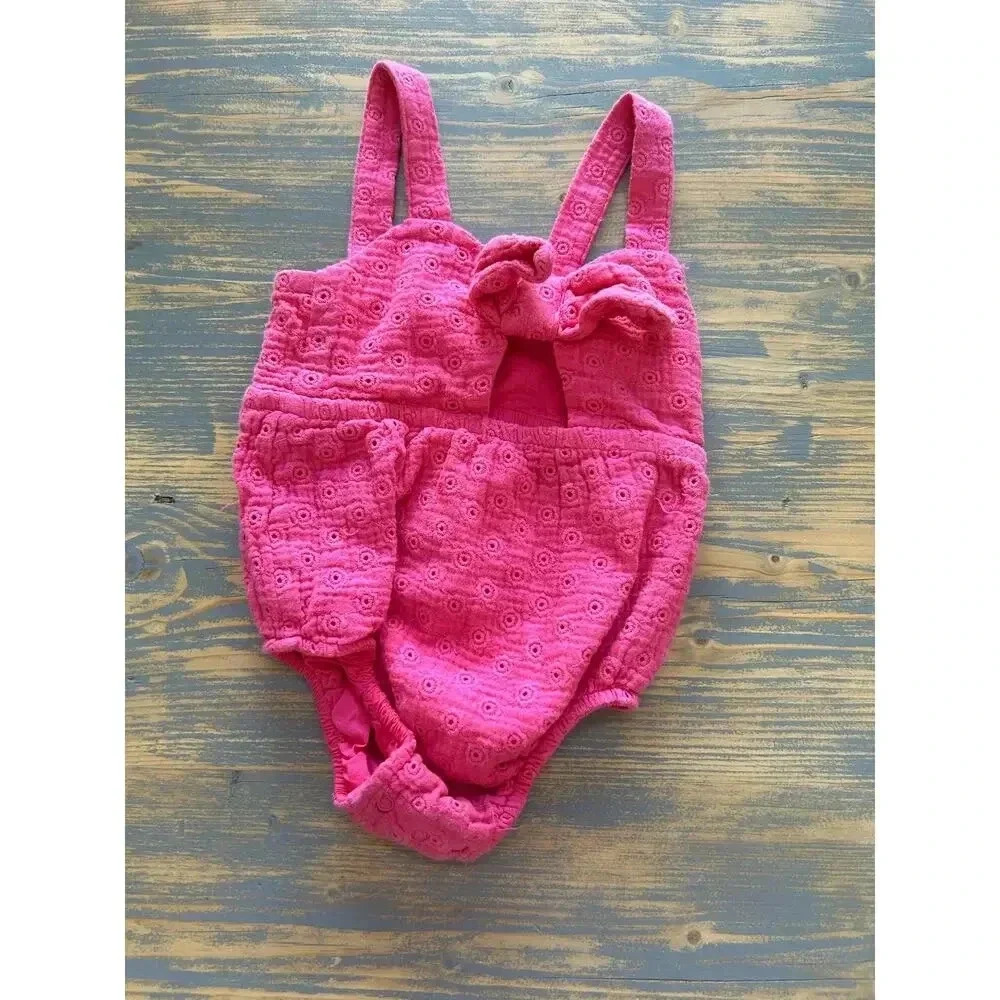 Hot Pink Barbie Romper 18 Months Baby Girl Outfit EUC